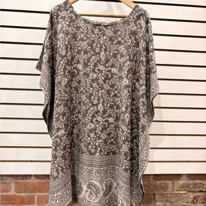 Floral Patterned Poncho Top